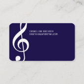 Carte De Visite Private lessons music teacher dark-blue (Dos)