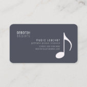 Carte De Visite Private Lessons music teacher lead-gray (Devant)