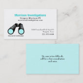 Carte de visite privé de jumelles d'enquête (Devant / Derrière)