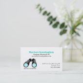 Carte de visite privé de jumelles d'enquête (Debout devant)