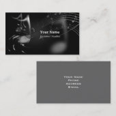 Carte de visite privé de professeur de musique (Devant / Derrière)