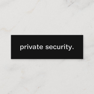 Carte de visite privé de sécurité