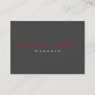Carte De Visite Privé unique exclusif de rouge gris