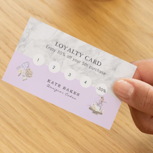 Carte De Visite Prix de fidélité Cake Baker Code QR promotionnel
