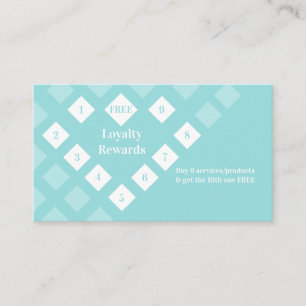 Carte De Visite Prix de fidélité du coeur du diamant moderne Aqua 