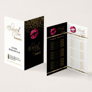 Carte De Visite Prix et service personnalisés Hot Pink & Gold Con