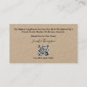 Carte de visite, Prix le plus bas, Cuisine de qual (Dos)