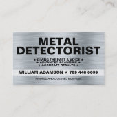 CARTE DE VISITE (PRO DE DÉTECTION DE MÉTAUX, DÉTECTEUR) DÉTECTION (Devant)