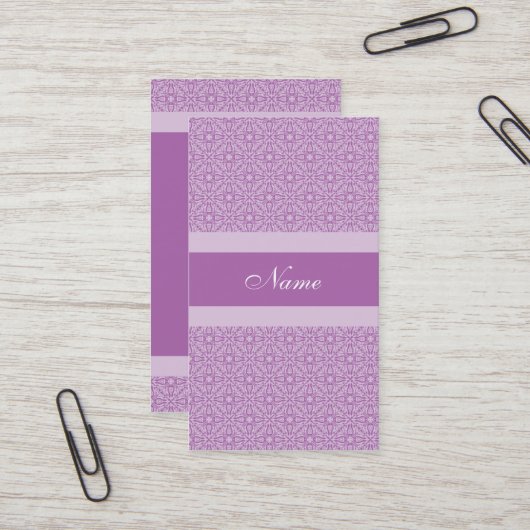 Carte de visite Pro Elegance, Lavande (Devant/Arrière en situation)