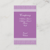 Carte de visite Pro Elegance, Lavande (Dos)