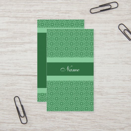 Carte de visite Pro Elegance, Mint Green (Devant/Arrière en situation)