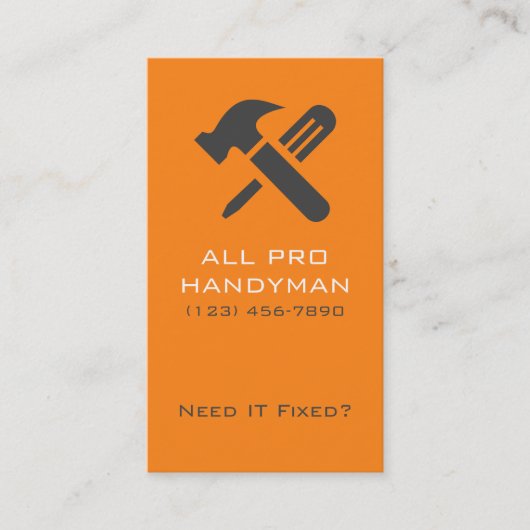 Carte de visite Pro Handyman (Devant)