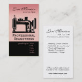 Carte De Visite Pro ouvrière couturière : Couturière, modeleuse, (Devant / Derrière)