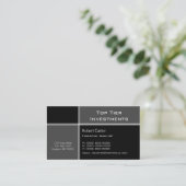 Carte de visite Pro rationalisé, gris ardoise (Debout devant)