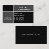 Carte de visite Pro rationalisé, gris ardoise (Devant / Derrière)