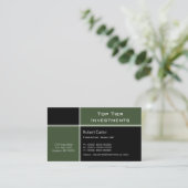 Carte de visite Pro rationalisé, Verte de fermetur (Debout devant)