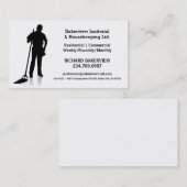 Carte De Visite Pro service de concierge ou de ménage de nettoyage (Devant / Derrière)
