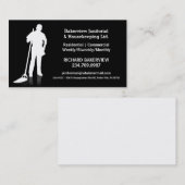 Carte De Visite Pro service de concierge ou de ménage de nettoyage (Devant / Derrière)