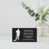 Carte De Visite Pro service de concierge ou de ménage de nettoyage (Debout devant)