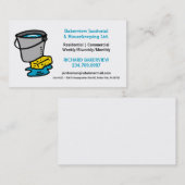 Carte De Visite Pro service faisant le ménage de domestique ou de (Devant / Derrière)