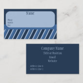 Carte de visite Pro Stripes, Bleu (Devant / Derrière)