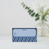 Carte de visite Pro Stripes, Bleu (Debout devant)
