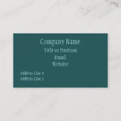 Carte de visite Pro Stripes, Turquoise (Dos)