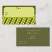 Carte de visite Pro Stripes, Vert olive (Devant / Derrière)