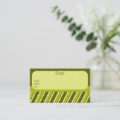 Carte de visite Pro Stripes, Vert olive (Debout devant)