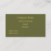 Carte de visite Pro Stripes, Vert olive (Dos)
