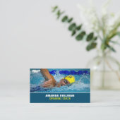 Carte De Visite Pro Swimmer, Coach de natation & Lifeguard (Debout devant)