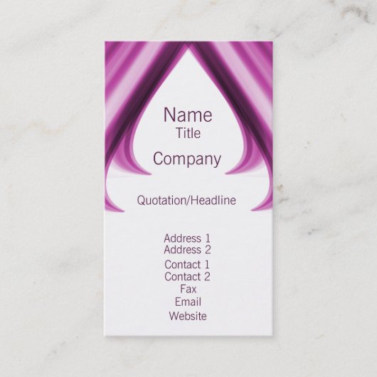 Carte de visite Pro Swirls I, violet (Devant)