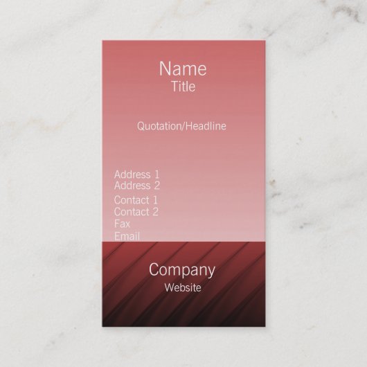 Carte de visite Pro Swirls II, Maroon (Devant)