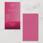 Carte de visite Pro Swirls II, rose (Devant / Derrière)