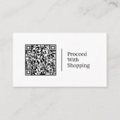 Carte De Visite Procéder à l'achat | Code QR personnalisable Logo (Devant)