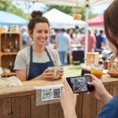 Carte De Visite Processus de paiement du code QR simplifié