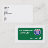 Carte De Visite Prochaine sortie de programmation (Devant / Derrière)