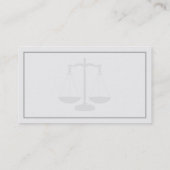 Carte De Visite Procureur à la loi Texture de lin blanc (Dos)