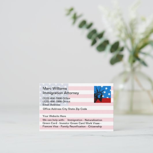 Carte De Visite Procureur à la naturalisation de l'immigration (Debout devant)