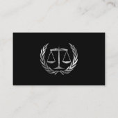 Carte De Visite Procureur à Law Black and Silver (Dos)