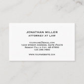 Carte De Visite Procureur à Law Classic White Gold Seal (Dos)