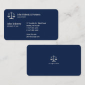 Carte De Visite Procureur | Bleu élégant (Devant / Derrière)
