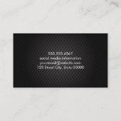 Carte De Visite Procureur | Carreaux noirs | Justice juridique (Dos)