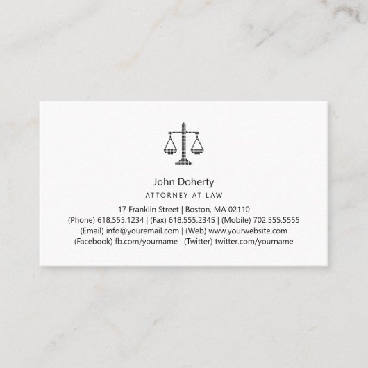 CARTE DE VISITE PROCUREUR DE DROIT (Devant)