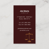 CARTE DE VISITE PROCUREUR DE DROIT (Dos)