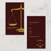 Carte De Visite PROCUREUR DE DROIT| Brown (Devant / Derrière)