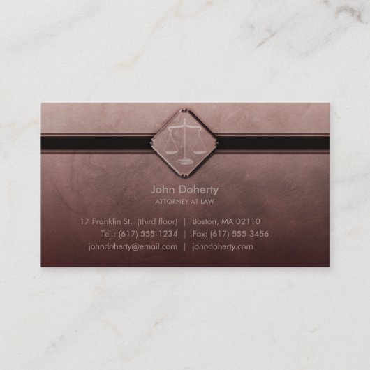 Carte De Visite PROCUREUR DE DROIT| Élégant (Devant)