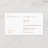 Carte De Visite PROCUREUR DE DROIT | Élégant Classy Golden (Dos)