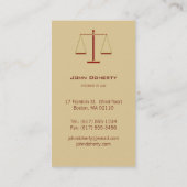 Carte De Visite PROCUREUR DE DROIT | Moderne (Dos)