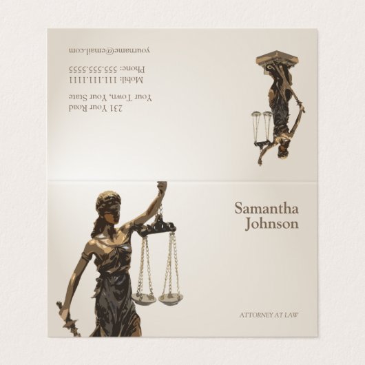 Carte De Visite PROCUREUR DE DROIT | Themida (Extérieur déplié)